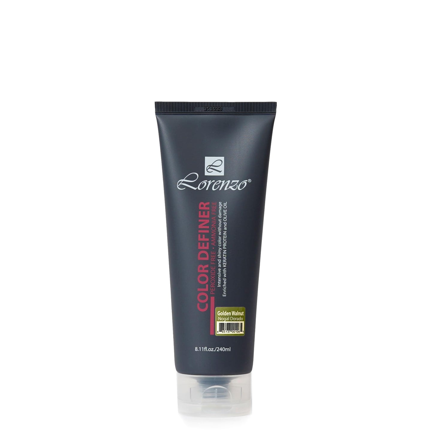 L Lorenzo Color Definer Cellophane 8.11fl.oz/240ml | Peroxide & Ammonia Free | Glossy hair Brilliant color without Damaged Hair | Stain Remover Inside