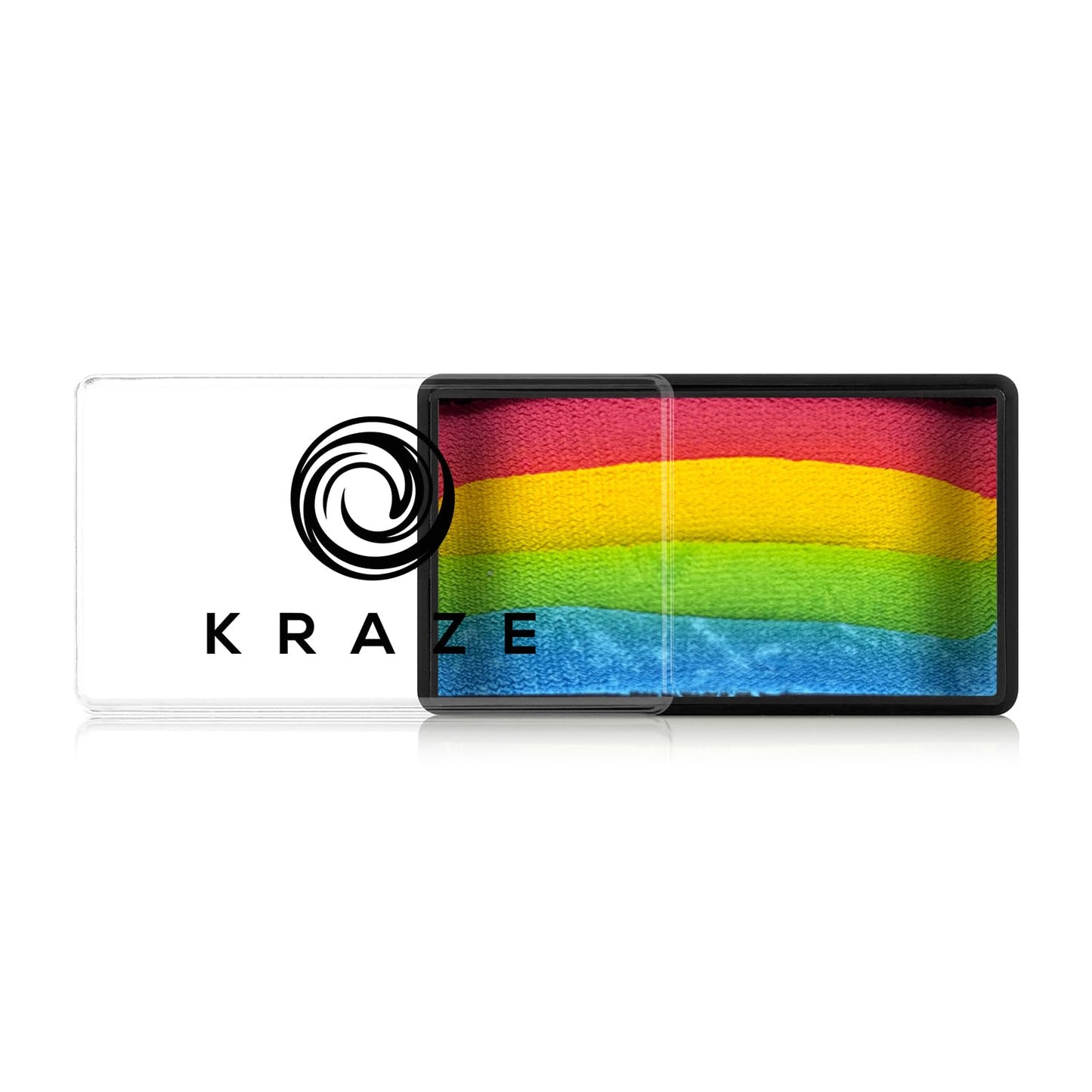 Kraze FX Dome Stroke - Bright Rainbow (25 gm), Professional 1-Stroke Split Cake, Hypoallergenic, Non-Toxic, Water Activated Face & Body Painting