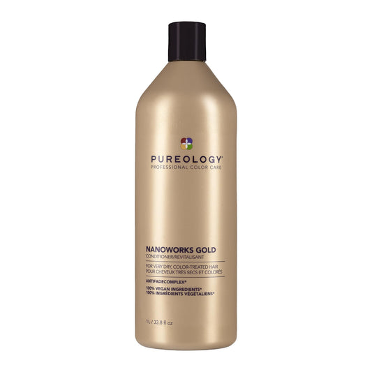 Pureology Nanoworks Gold Conditioner | For Very Dry, Color-Treated Hair | Restores & Strengthens Hair | Sulfate-Free | Vegan | Updated Packaging |