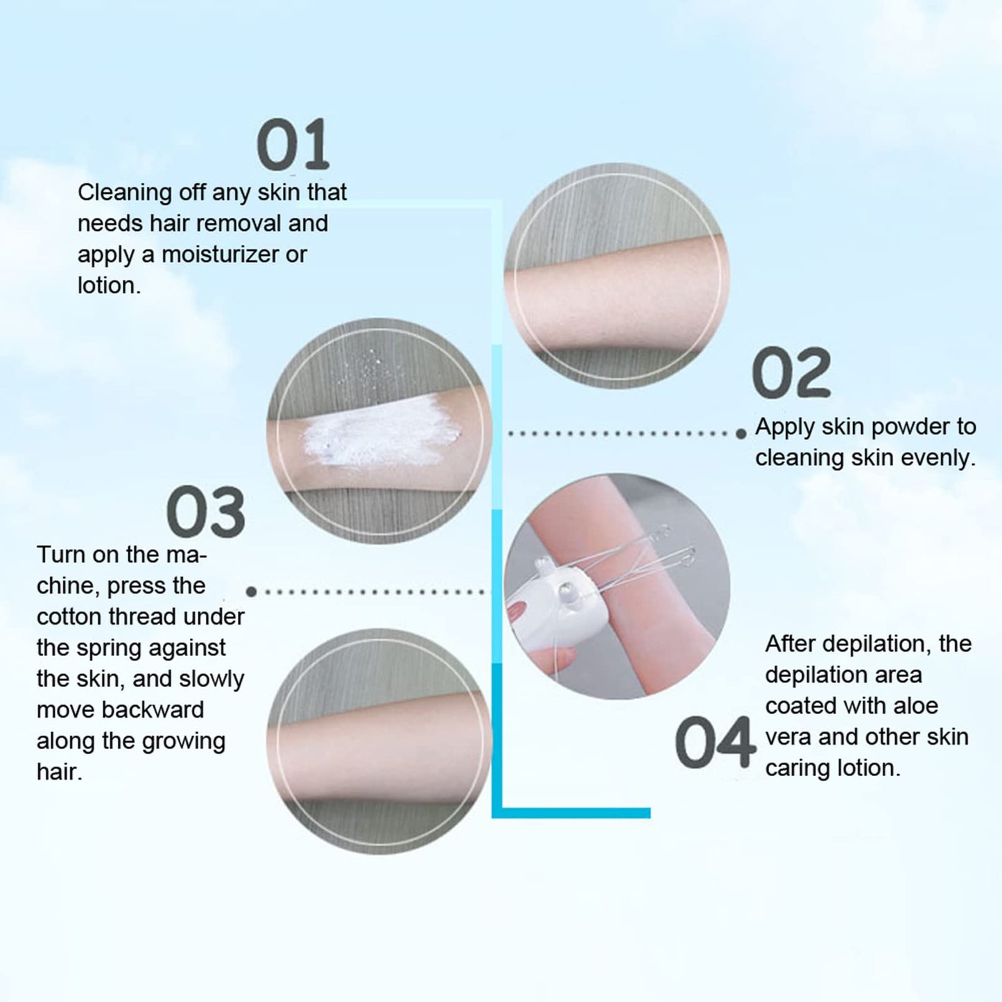 Threading Hair Removal, Hair Removal Device, Electric Threading Epilator USB Hair Remover for & Body Hair Removal with Cotton Thread Roll (Pinks) Beauty and Personal Care Betued