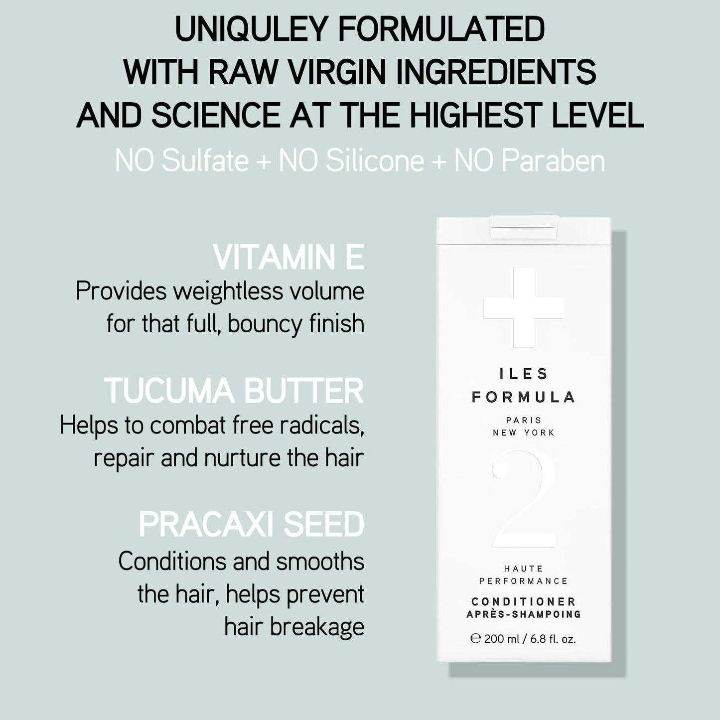 ILES FORMULA Conditioner for Dry, Damaged, Color Treated Hair - Deeply Moisturizing & Hydrating Hair Repair, Anti-Frizz, Silicone & Sulfate Free