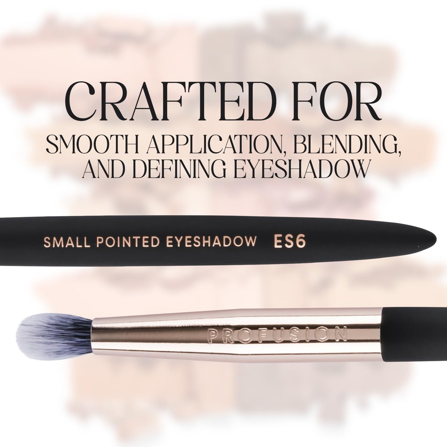 Profusion Cosmetics Small Pointed Eyeshadow Brush - Soft Synthetic Bristles for Detailed Application, Flawless Blending & Comfortable Grip Handle
