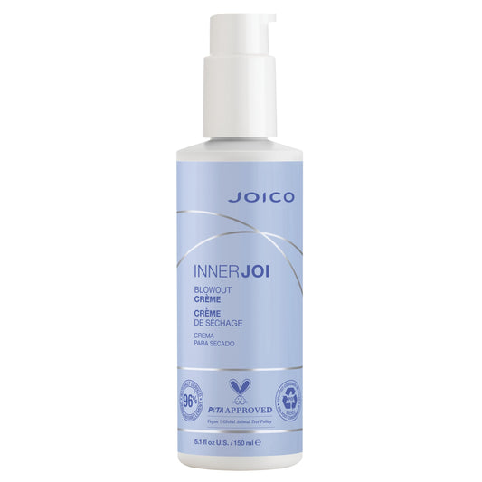 Joico InnerJoi Blowout Creme | Styling For All Hair Types | Sulfate & Paraben Free | Naturally-Derived Vegan Formula | 5.1 oz