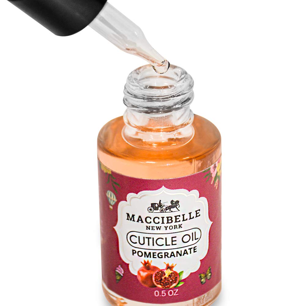 Maccibelle Cuticle Oil 0.5 oz for Dry Cracked Cuticles (Pomegranate)