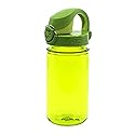 Nalgene Kids On The Fly Water Bottle, Leak Proof, Durable, BPA and BPS Free, Carabiner Friendly, Reusable and Sustainable, 12 Ounces, Green