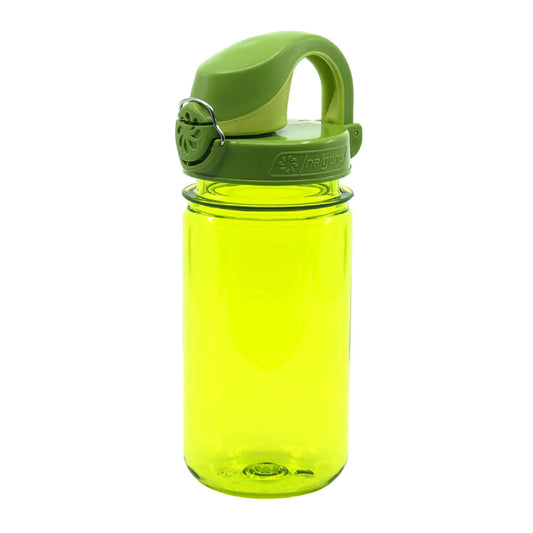 Nalgene Kids On The Fly Water Bottle, Leak Proof, Durable, BPA and BPS Free, Carabiner Friendly, Reusable and Sustainable, 12 Ounces, Green