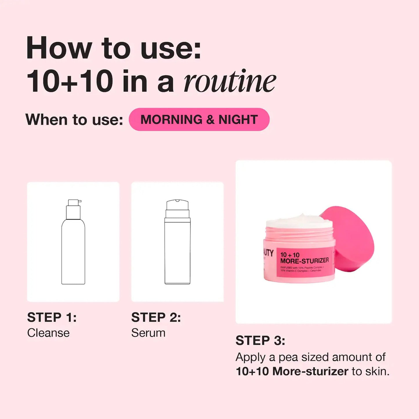 Innbeauty Project 10+10 Daily Moisturizer with 10% Vitamin C + 10% Peptide Complex + Ceramides, 1.7 OZ (50ml)