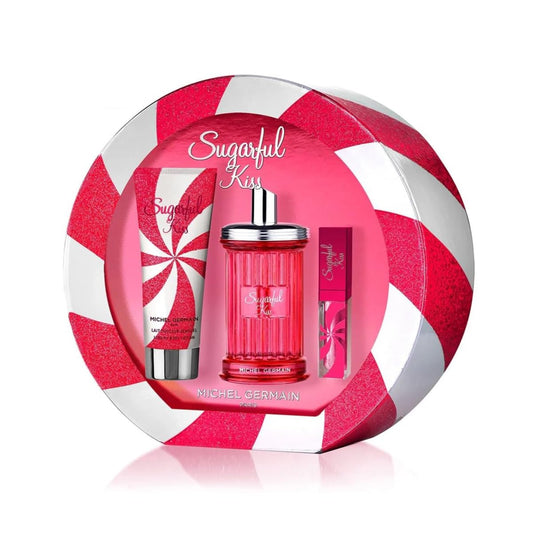 Michel Germain Sugarful Kiss Eau de Parfum, Notes of Juicy Ripe Cherries, Peony Blooms, Powdered Vanilla Sugar, 3-Piece Gift Set