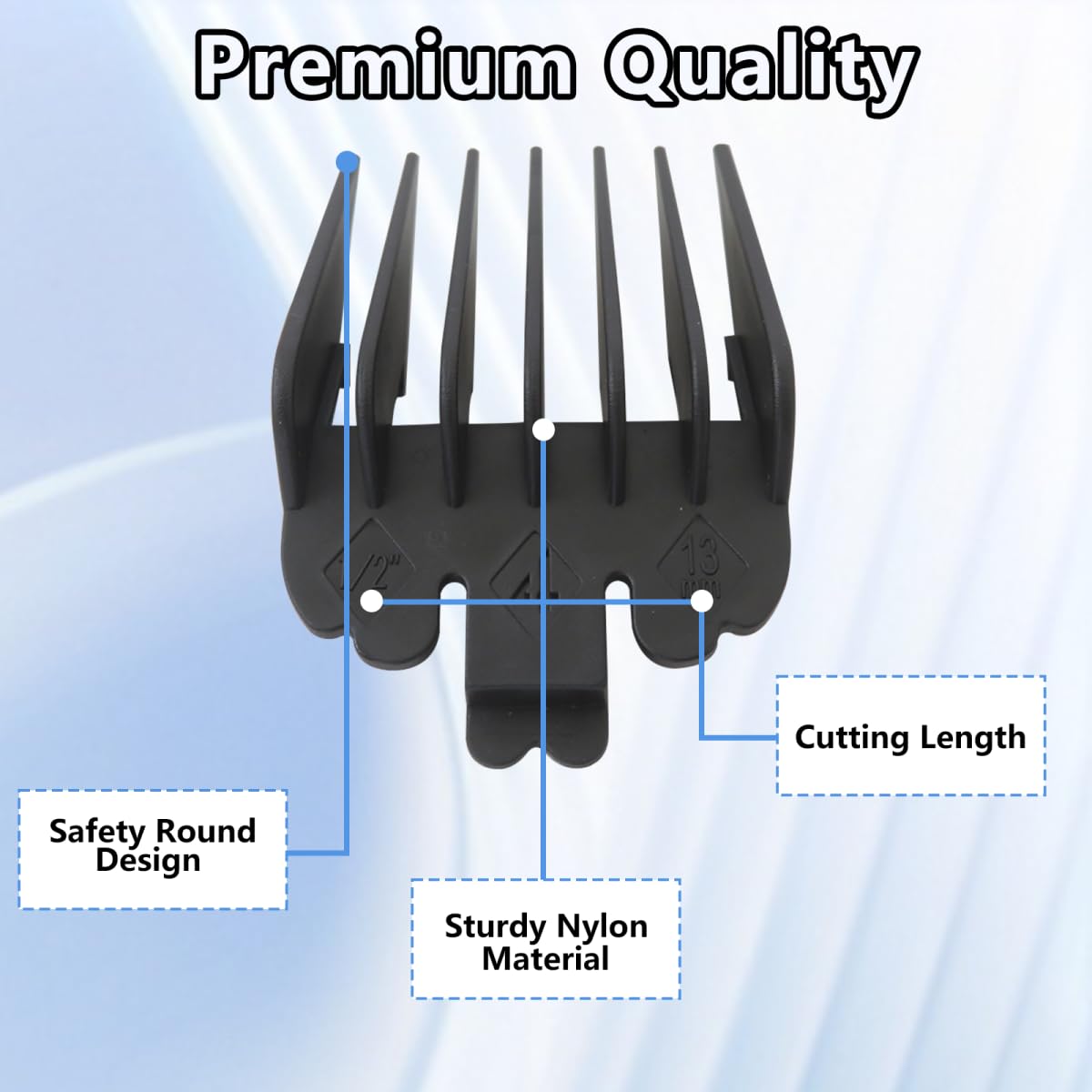 WELURE 6Pcs Clipper Guards Set Compatible for Wa-hl MC2 MC3 Multi-Purpose 79607 Clipper Models - Black Beauty and Personal Care WELURE