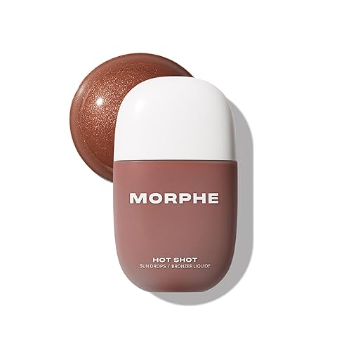 Morphe Hot Shot Sun Bronzing Drops - Waterweight Liquid Bronzer Drops with Niacinamide for Glowing Skin, Hydration & a Natural Radiant Finish - Sun