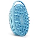 Upgrade 2 in 1 Bath and Shampoo Body Brush, Silicone Body Scrubber for Use in Shower, Exfoliating Body Brush, Premium Silicone Loofah, Head Scrubber