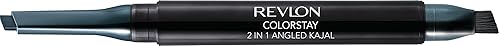 Revlon ColorStay 2-in-1 Angled Kajal Eyeliner, Waterproof Eye Makeup with Smudge Brush for Smokey Eyes, Evergreen (103), 0.01 oz