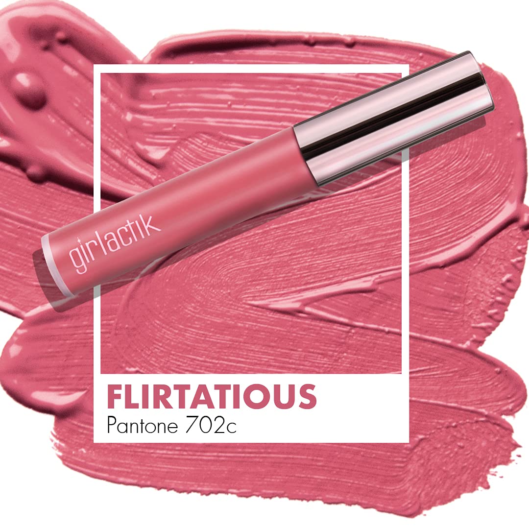 Girlactik Long Lasting Matte Lip Paint Liquid Lipstick in Allure- Long wearing, Smooth Application, Pigmented, Non-Crack Formula, Lightweight, 7.5 ml