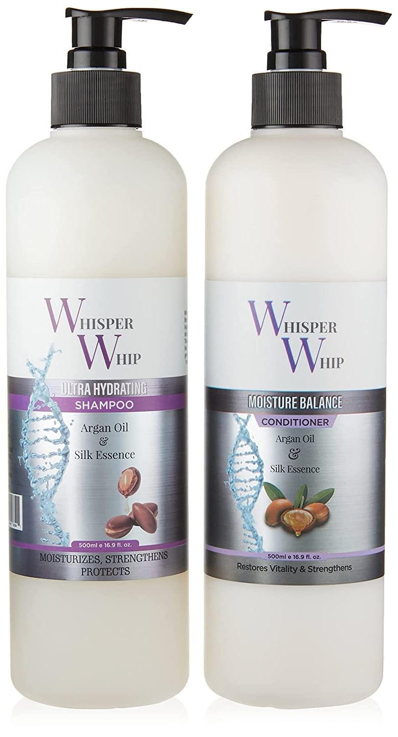 Whisper Whip Combo Set with Ultra Hydrating Shampoo and Moisture Balance Conditioner (2x16oz.)
