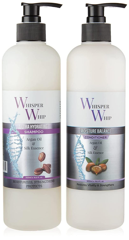 Whisper Whip Combo Set with Ultra Hydrating Shampoo and Moisture Balance Conditioner (2x16oz.)