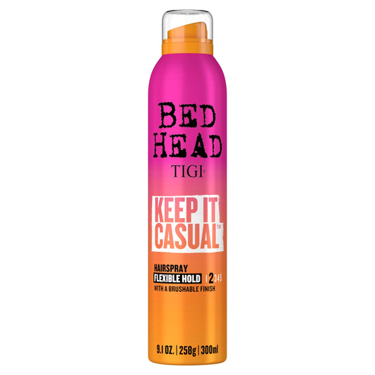 TIGI Bed Head Keep It Casual Hair Spray, Flexible Hold with Brushable Finish for Frizz and Static Control, 9.1 oz