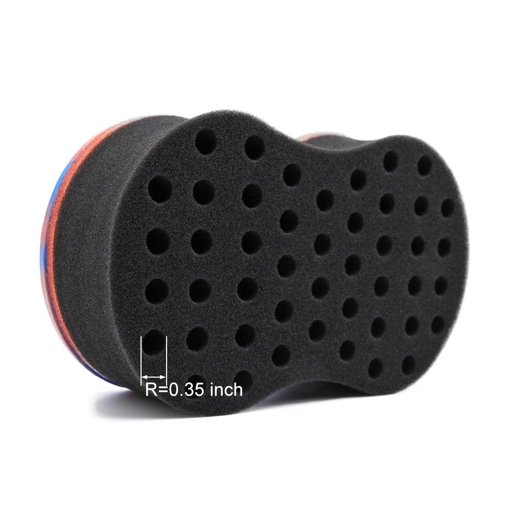 BEWAVE Hair Brush Sponge Twist Wave Barber Tool For Dreads Afro Locs Twist Curl Coil Black, 1 Pc with 1 Pc Hair Pick