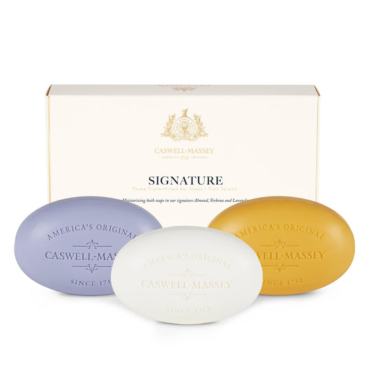 Caswell-Massey Natural Bar Soap Gift Set, Almond, Verbena, Lavender Scents, Triple-Milled Moisturizing Body Soap, Plant-Based for All Skin Types, Men Beauty & Personal Care Caswell-Massey