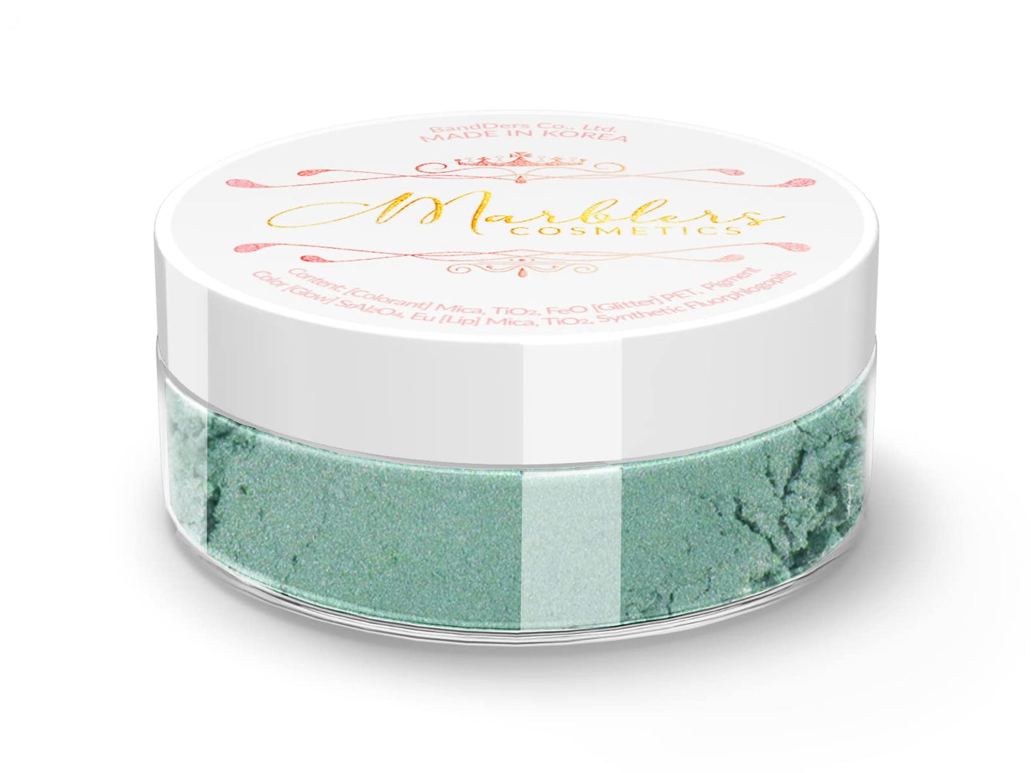 MARBLERS Fine Natural Mica Powder [Eggshell Mint] 0.11oz (3g) | Highly Pigmented | Non-Toxic, Vegan, Cruelty-Free | Eyeshadow, Body Butter, Nail