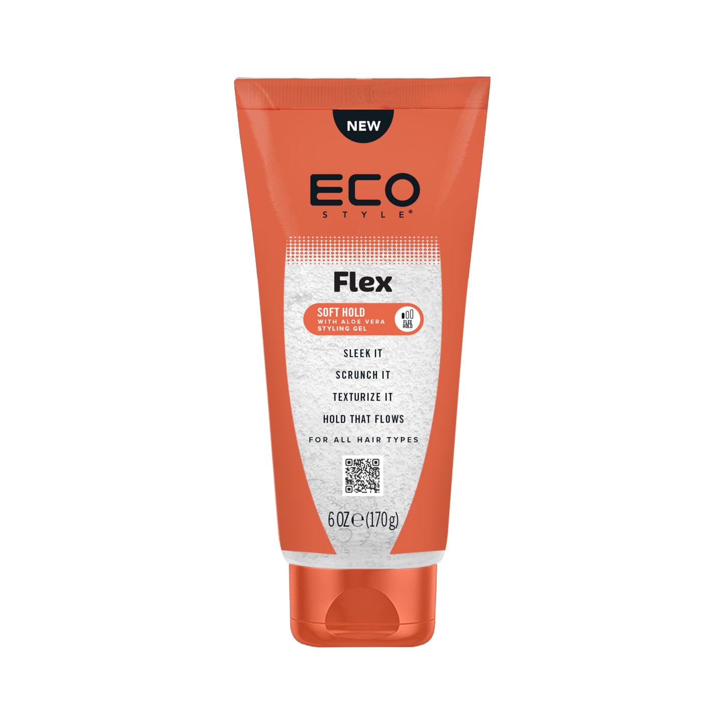 Eco Style Flex Hold Soft Gel with Aloe - Lightweight Alcohol-Free Hair Gel for Shine, Moisture & Control, Defines Curls & Smooths Edges, For All Hair