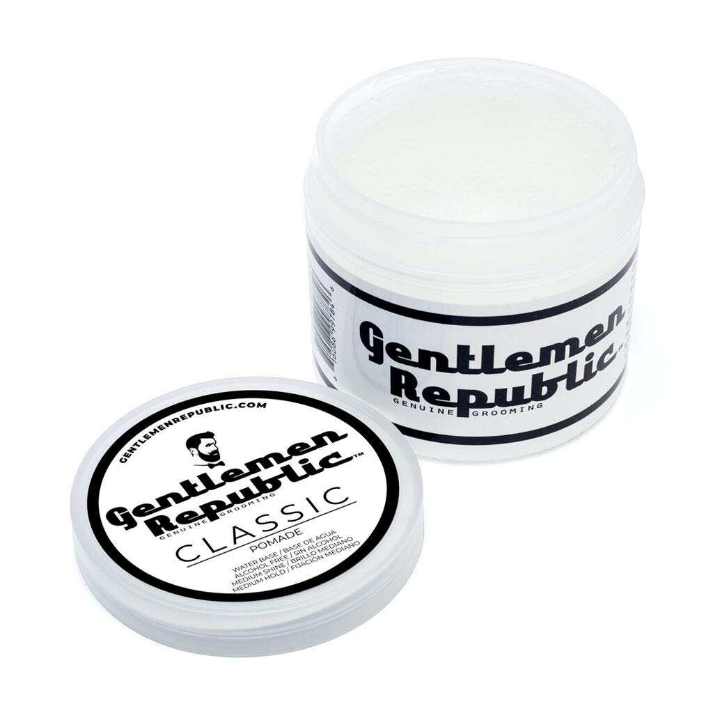Gentlemen Republic Classic Pomade for Men - Water Based Pomade for Medium Hold & Shine, Premium Mens Hair Styling Products with No Beeswax - Ideal