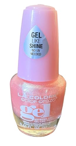 L.A. Colors Crazy Gel Nail Enamel Pink Sugar, 0.44 Fl Oz Beauty & Personal Care L.A. COLORS