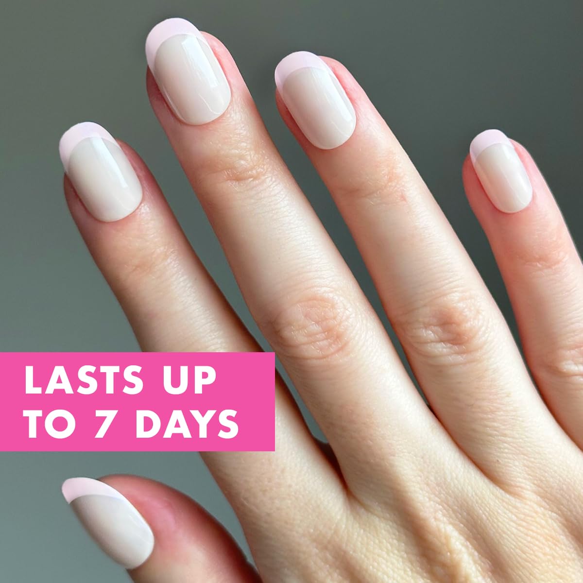 Olive & June Effects Super Stick Mani Press-On Nails | Short, Round | No Glue Needed | 32 Tab Nails in 16 Sizes | Non-Toxic Tabs | Easy On-Off Beauty & Personal Care Olive & June