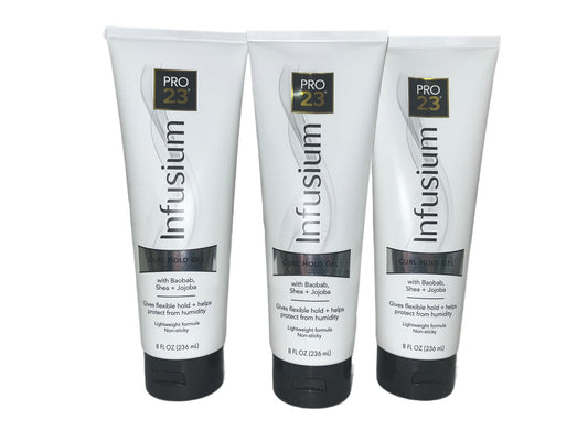 INFUSIUM 23 Curl Hold Gel with Baobab, Shea, and Jojoba - 8oz., White ((Pack of 3))