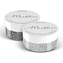 MARBLERS Twinkle Face & Body Glitter Duo [Holo Galaxy & Silver] 0.36oz (10g) | Non-Toxic | Vegan | Cruelty-Free | Eyeshadow, Nail Polish, Nail Art |