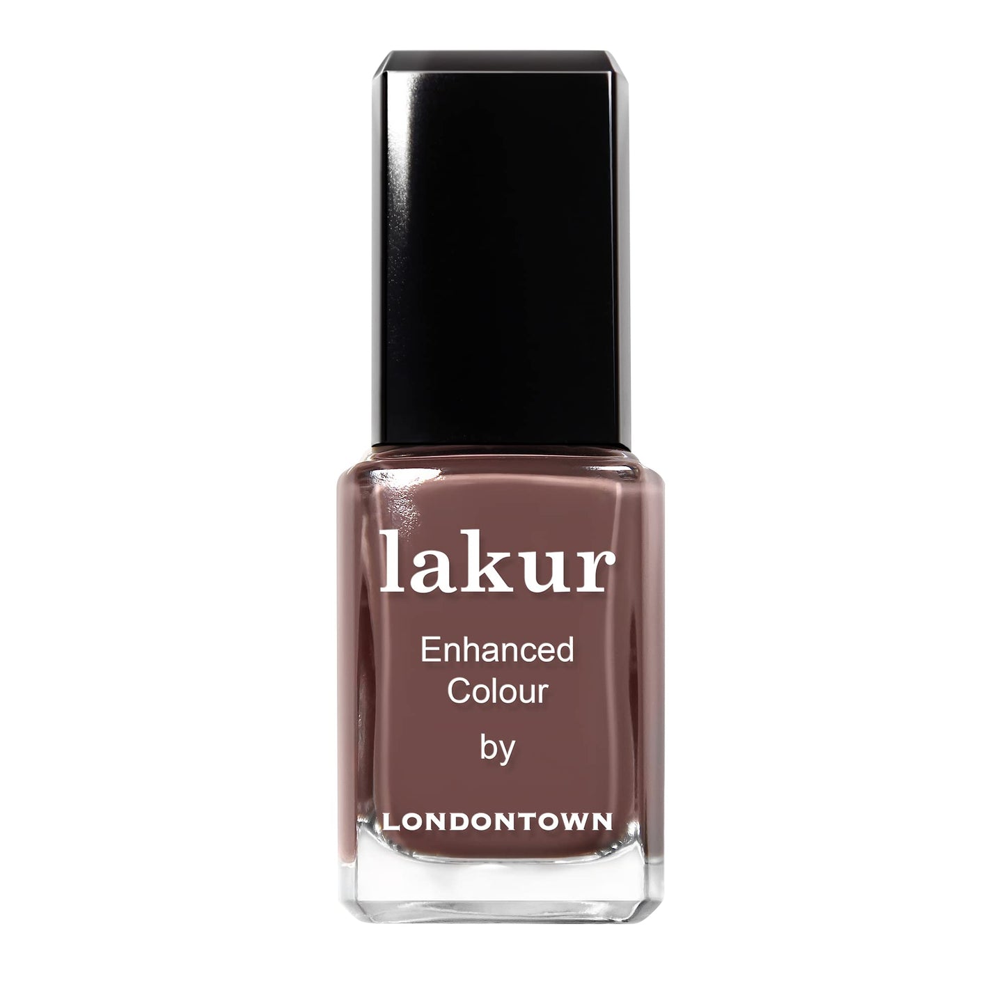 LONDONTOWN lakur Nail Polish - Chip-Resistant, Non-Toxic, Conditions & Hydrates Nails | Glossy Creamy Brown, Natural Charm, .40 fl oz