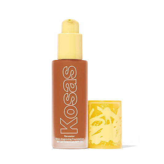 Kosas Revealer Skin-Improving Foundation with SPF 25 Protection - Hydrate, Brighten, Soothe, Plump, Protect Skin - Smoothing Texture, Natural Finish