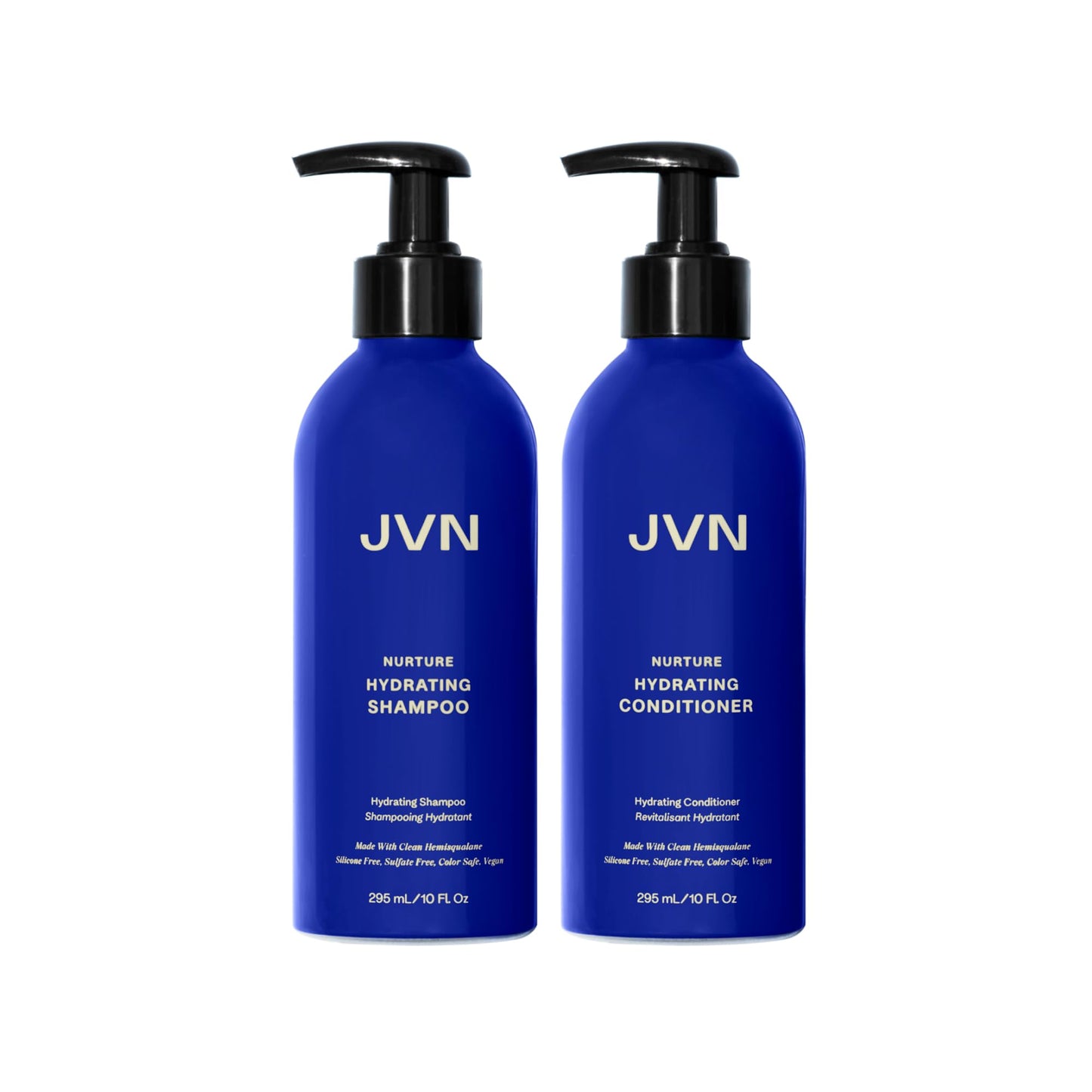 JVN Nurture Hydrating Shampoo and Conditioner Set, 20 Fl Oz, Detangles & Softens Hair, Moisture and Deeply Nourishing, Color Safe Hair Care for Women