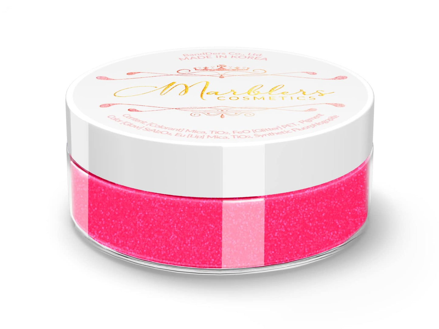 MARBLERS Neon Face & Body Glitter [Fluorescent Pink] 0.18oz (5g) | Fine | Non-Toxic | Vegan | Cruelty-Free | Ethically Sourced | Festival Makeup |