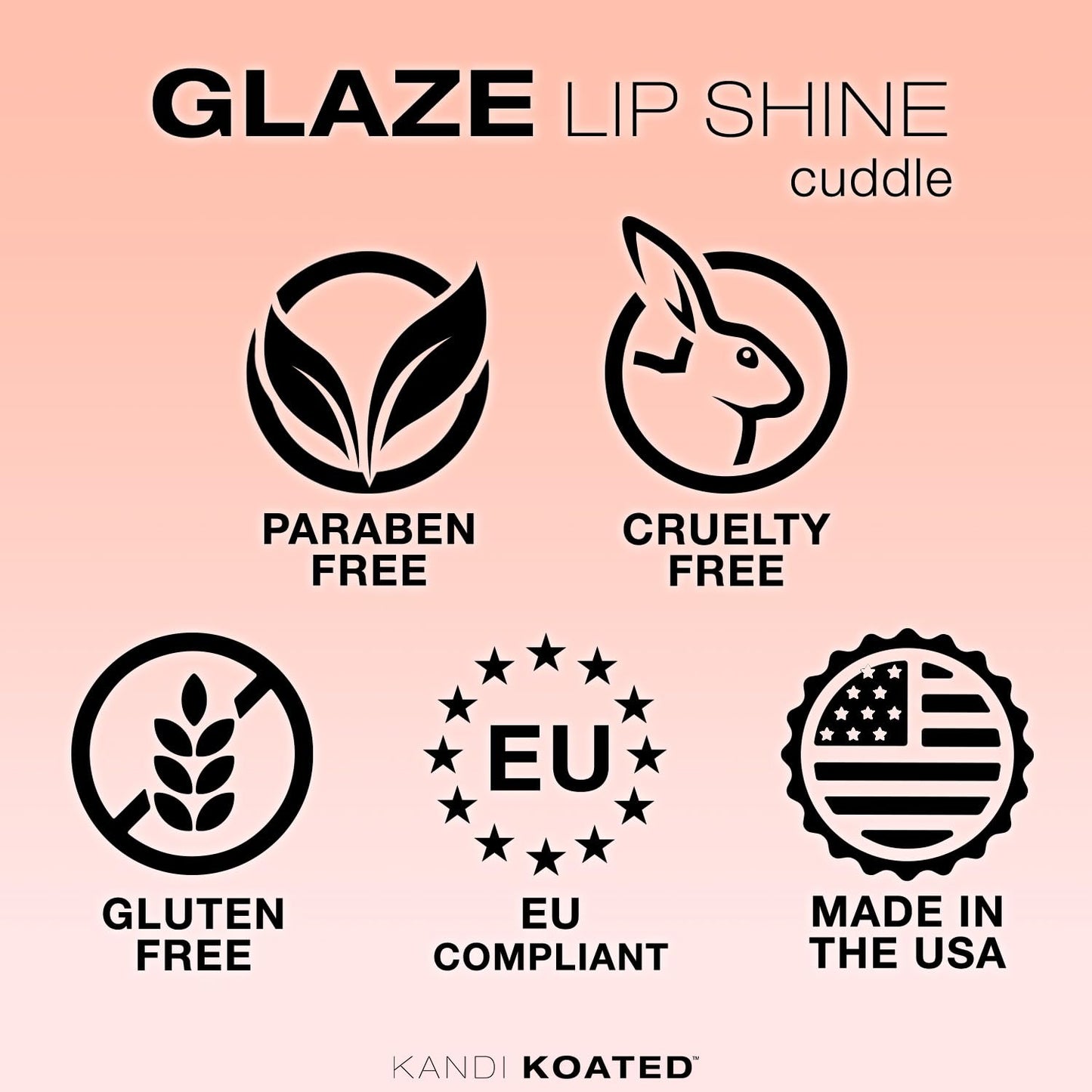Kandi Koated Glaze Illuminating Lip Shine [Cuddle] Lip Gloss | Hydrating Lip Glaze with Paraben-Free, Cruelty-Free Formula, Sheer Color | Beauty &