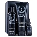 ZEUS Starter Beard Wash & Beard Oil Kit for Men, Softens, Hydrates & Moisturizes Facial Hair, Promotes Healthy Growth & Shine (Made In USA) Verbena