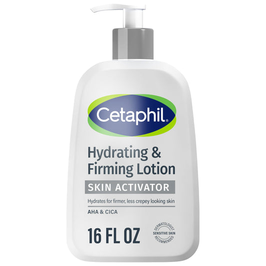 Cetaphil Skin Activator Hydrating & Firming Body Lotion 16oz, Mandelic Acid (AHA) and Centella Asiatica (CICA) Body Moisturizer, Hydrates and Firms