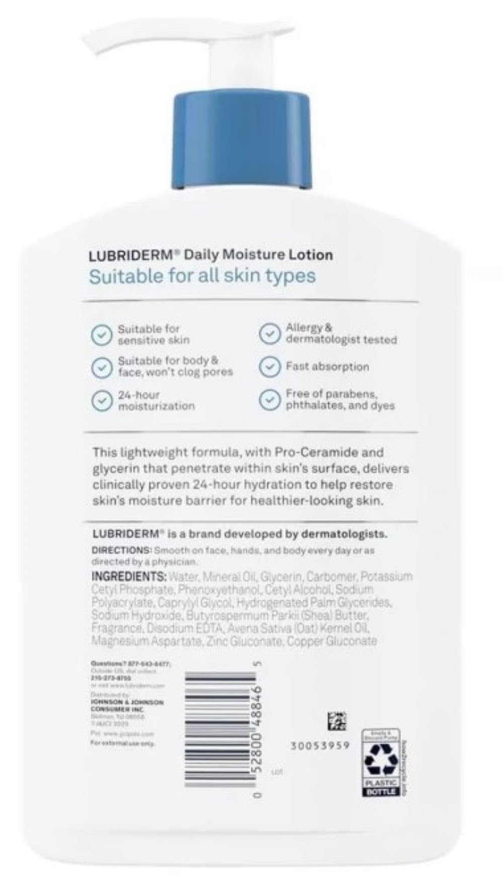 Lubriderm Daily Moisture Lotion 16 fl oz (Pack of 10)