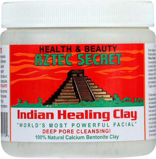 Aztec Secret Indian Healing Clay, Deep Pore Cleansing, Facial & Body Mask - The Original 100% Natural Calcium Bentonite Clay, 1 Pound - 5 Pack