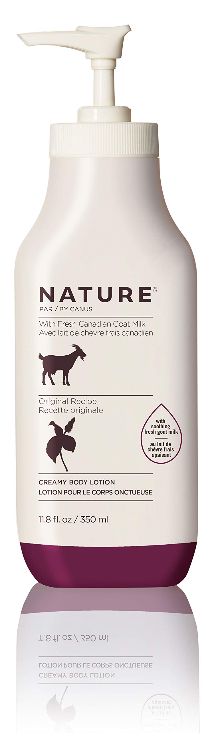 Nature by Canus Creamy Body Lotion, ORIGINAL, 11.8 Oz, With Smoothing Fresh Canadian Goat Milk, Vitamin A, B3, Potassium, Zinc, and Selenium