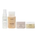 OUAI Travel Kit - Includes Travel Size Leave In Conditioner, Detox Shampoo, Fine to Medium Hair Mask, Scalp & Body Scrub (4 Count)