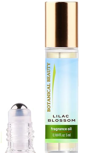 Botanical Beauty LILAC BLOSSOM FRAGRANCE OIL ROLL-ON 0.169 Fl. oz 5 ml Rollerball Perfume, Alcohol-Free, Long Lasting
