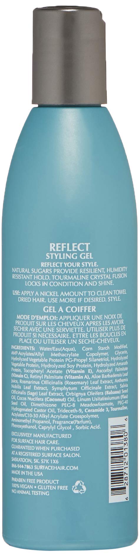 SURFACE Hair Reflect Styling Gel - Humidity Resistant Control and Resilient Shine, 8 oz.