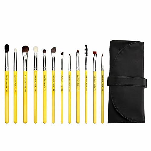Bdellium Tools Professional Makeup Brush Studio - Eyes 12pc. Brush Set with Roll-Up Pouch