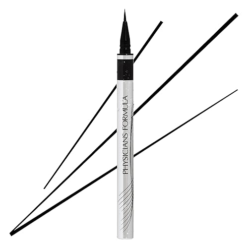 Physicians Formula Eye Booster Super Slim Liquid Eyeliner, Waterproof Precision with a Lash-Boosting Complex, Natural Finish, & Sensitive Skin