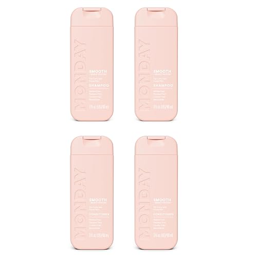 MONDAY Haircare SMOOTH Shampoo + Conditioner with Wheat Protein & Avocado Oil for Frizz-Prone Hair 90 mL (Dual Set)