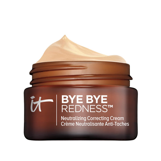 IT Cosmetics Bye Bye Redness Full Coverage Color Correcting Cream (Light Beige) - Redness Neutralizing Tinted Face Moisturizer, 12HR Hydration
