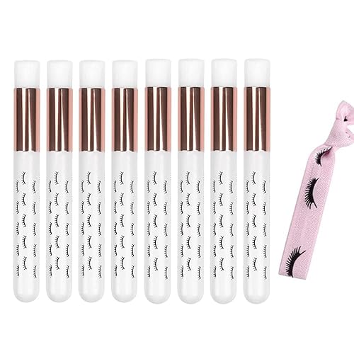Lash Shampoo brushes Cosmetic Brushes Peel Off Blackhead Brush Remover Tool Nose Cleaning Washing Brush Lash Cleanser Soft Brushes (ROSE GOLD WHITE)