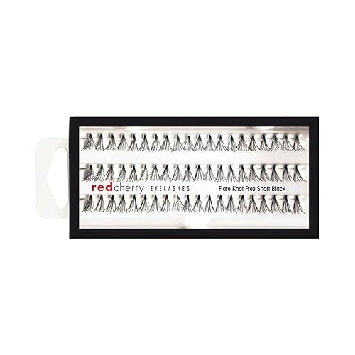 Red Cherry Knot Free Flare Short Individual Lashes, Black (Pack of 6)