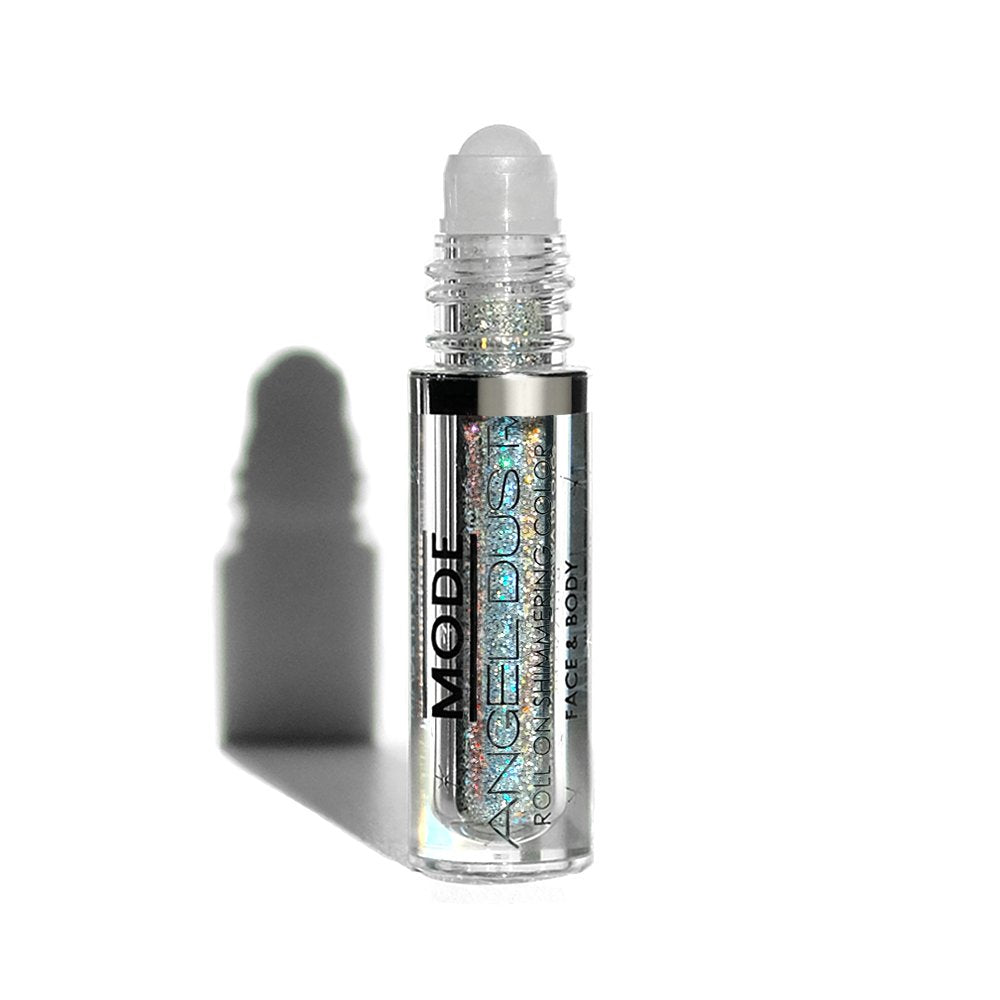 Mode Angel Dust Roll On Glitter, in A Trance, Holographic Rainbow Prism Sparkling High Performance 3D Loose Glitters for Face and Body, Spill Proof
