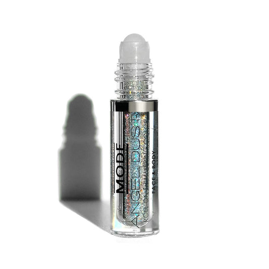 Mode Angel Dust Roll On Glitter, in A Trance, Holographic Rainbow Prism Sparkling High Performance 3D Loose Glitters for Face and Body, Spill Proof